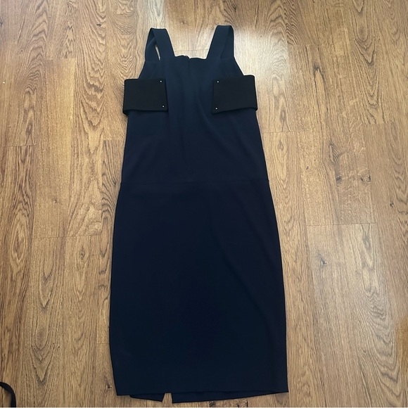 10 Crosby Derek Lam Deep Blue sleeveless Dress size 4 casual cutout NWT midi - Picture 8 of 11